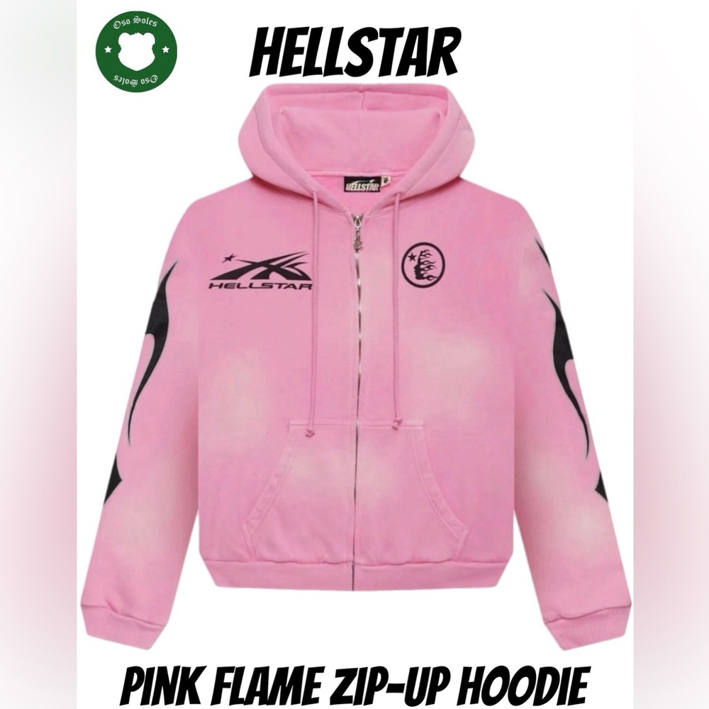 Hellstar Complex Exclusive Pink Flame Hoodie XXL